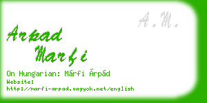 arpad marfi business card