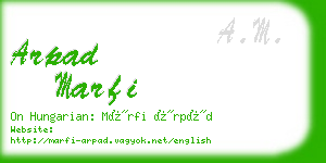 arpad marfi business card